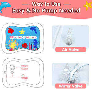 Tapete de Juego Acuático Flotante para Bebés, Equipo de Juego para el Tiempo de Diversión Boca Abajo, Tapete de Agua Inflable Premium para Niños Pequeños - Product Image 5