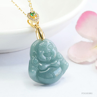 Bouddha Myanmar Jade Pendentifs Bijoux Jadéite Charme Collier Sculpté À La Main Maitreya Naturel Birmanie Jade Ras Du Cou