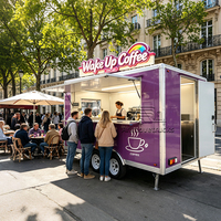Remorque alimentaire d'extérieur entièrement équipée pour la torréfaction de chocolat et de noix, chariot à café, remorque de camion-restaurant économique de Guangzhou à vendre aux États-Unis