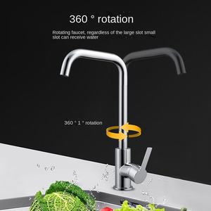 <span class=keywords><strong>Robinet</strong></span> rotatif à noyau en céramique de type L inversé en acier inoxydable sans plomb <span class=keywords><strong>robinet</strong></span> de bassin d'eau chaude et froide - Product Image 2