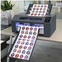 Mesin Pemotong Stiker Presisi Tinggi A3 A4 dengan Pengumpanan Otomatis 150 Lembar 1000mm/s Motor Pemotong Label Lembaran dengan Kamera CCD.