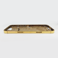 Cadre intermédiaire plaqué or véritable de haute qualité, personnalisé, de luxe, électro-plaqué, semi-fini, pour iPhone 16 Pro