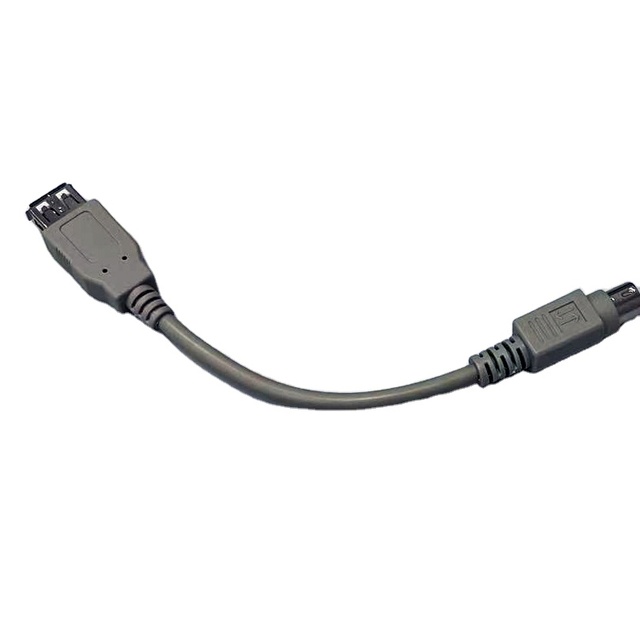 KAICAP Computer USB Mouse PS/2 Port Adapter 6in Male-Female PVC Jacket Braid Shielding Gold Plated Conductors CE Cable Beige