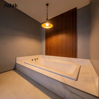 Baignoire rectangulaire autoportante en acrylique avec drain intégré, design écologique, portable pour intérieur, garantie 5 ans, nettoyage facile, immersion confortable