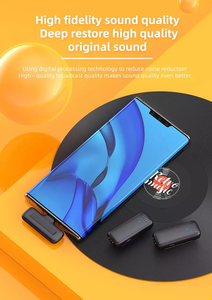 Noodata J13 Micrófono Lavalier inalámbrico Micrófono de solapa Micrófono con clip para Android IOS Live Stream Vlog con estuche de carga - Product Image 4