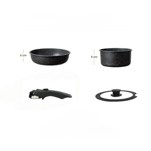 Top Aluminum Cookware <b>Set</b> Non-Stick 13 Pcs Pots <b>Pans</b> Cool Handles - Product Image 2