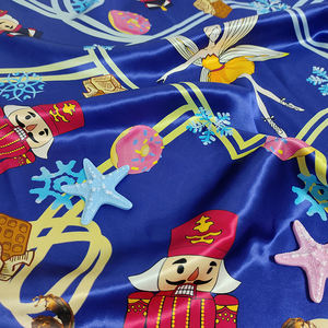 Haute qualité 22mm foulard en soie 90cm foulard carré soldats et danseurs histoire impression numérique Designer SilkScarf - Product Image 4