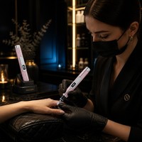 Machine à ongles portable rechargeable, lime à ongles électrique avec lumière LED pour manucure et pédicure à domicile, vente en gros