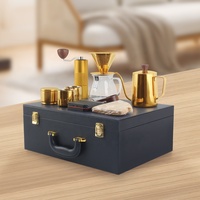 Kit de préparation de café tout-en-un avec valise, ensemble de cafetière à verser