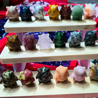 Nouveautés : Figurines sculptées en forme d'étoile de mer en cristal de quartz naturel mélangé, mini-gemmes spirituelles de 30 mm, à vendre