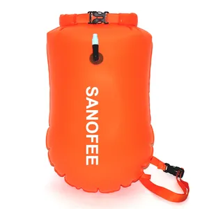 Hoge Zichtbaarheid Pvc Outdoor Opblaasbare Veiligheid Beursgang Zwemmen Boei Voor Open Water Zwemmers En Triatleten