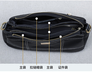 Sac à bandoulière en cuir véritable, sacs à main de luxe pour femmes, sacs fourre-tout en cuir de vachette de haute qualité, nouveaux sacs messager pour femmes - Product Image 6