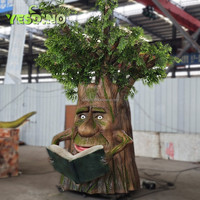 Arbre parlant animatronique d'intérieur personnalisable de 3.5 mètres de haut en métal éponge pour centres commerciaux espaces publics Playhouses