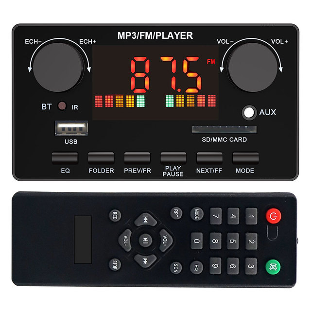 VIRE 120W DIY TF USB MP3 Player Car FM Radio Module 2*60W Amplifier Audio Player MP3 Decoder Board