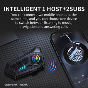Y10 iki yönlü telsiz kask kulaklık en iyi motosiklet kask interkom kask bluetooth kulaklık - Product Image 5