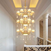 2025 nouveau européen Vintage hôtel pendentif éclairage Led Art classique salle à manger moderne cristal pas cher turc lustre rétro lampe 10 90