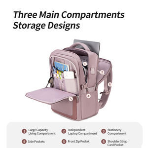 شنط ظهر نسائية بالجملة من تشانتريا، حقيبة ظهر للكمبيوتر المحمول مع منفذ USB، حقيبة ظهر نسائية مقاومة للماء للسفر، حقيبة ظهر نسائية - Product Image 4