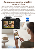 Caméra vidéo 4K OEM fabriquée en Chine avec zoom optique 6x, écran rabattable, objectif rétractable et flash intégré