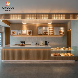 Custom <strong>Modern</strong> Fast <strong>Food</strong> <strong>Counter</strong> &amp; Coffee Kiosk | LED <strong>Display</strong> for Shopping Mall Retail | Turnkey Store Solutions - Product Image 5