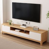 Nouveau meuble TV en bois massif avec fonction de rangement, design nordique moderne sur pied, étroit pour petits salons, mobilier de maison