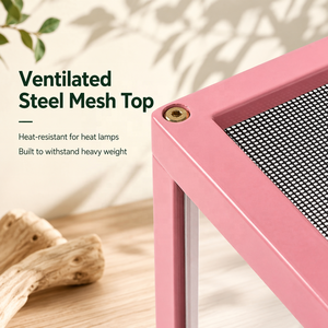 Terrario Sicuro in Legno per Rettili con Porta Bloccabile Anti-Fuga, Grande Recinto in Legno con Vetro Trasparente per Draghi Barbuti e Serpenti di Coccodrillo - Product Image 3
