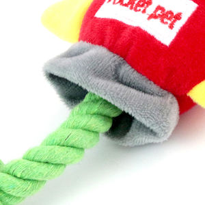 Textile and <b>Polyester</b> <b>Fiber</b> Ultra-Soft Cartoon Rocket Chew Toy 21*12.5 Crystal <b>Polyester</b> for Dogs - Product Image 4