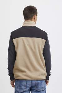 Veste à col montant avec fermeture éclair Color Block Sweat-shirt polaire d'hiver pour homme avec poches chaudes et poignets réglables - Product Image 4