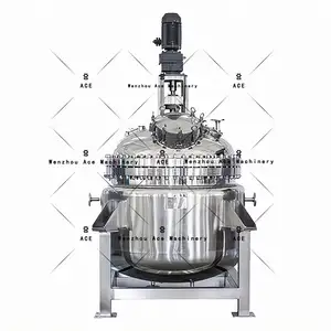 Chaleira química industrial Ace Batch Reator de revestimento de pirólise para tanque agitado a vapor elétrico de bio reação