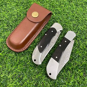 Cuchillo de Camping de Acero de Damasco con Mango de Ébano de Alta Dureza, Cuchillo Multifuncional Portátil para Exteriores OEM - Product Image 3
