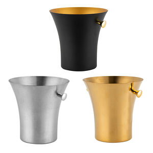 ถังน้ำแข็งสแตนเลสสีเงินสีดำสีทองสีเงินบางเฉียบออกแบบได้เองแชมเปญเบียร์ไวน์ไวน์อ่างสำหรับคลับปาร์ตี้บาร์ - Product Image 1