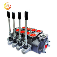Vanne de commande directionnelle hydraulique sectionnelle à 4 bobines Junbao série SD25, personnalisée pour les machines agricoles et tracteurs