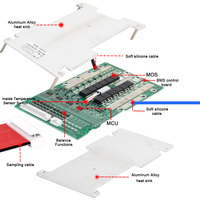 48v 72v 16s 28s lifepo4 ion lto médical intelligent bms 4s 8s 10s 13s 15s 16s 20s 24s 26s bms 24v 40a 50a pour vélo électrique batterie au lithium