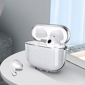 Étui de protection intégrale <span class=keywords><strong>en</strong></span> TPU peint UV avec logo personnalisé, conception divisée tout-<span class=keywords><strong>en</strong></span>-un pour écouteurs sans fil compatibles avec les 1ère, 2ème, 3ème et 4ème générations (3 Pink) - Product Image 1