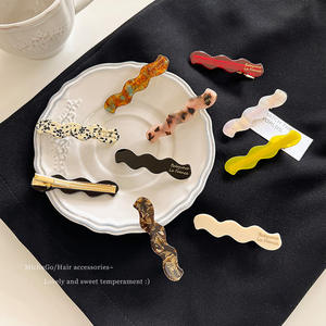 דרום קוריאה קקאו אהבה גל ברווז צד שטר צד צד קליפ שיער סיכות 5 ס "מ סגסוגת נשי סגנון חומצה אצטית-מבודד עבור פוני - Product Image 4