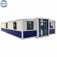 Maison préfabriquée de luxe pliable à toit plat WinFair à prix compétitif pour unité d'habitation secondaire/annexe