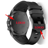 Montre personnalisée pour hommes Montre de luxe pour hommes Montre-bracelet chronographe à bracelet en silicone Montre à quartz étanche avec calendrier pour hommes Montre pour hommes