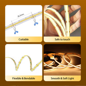 Tira de LED COB Flexible de 5M/rollo, Doble Color CCT, 24V, 10mm, para Decoración del Hogar y Gabinetes - Product Image 3