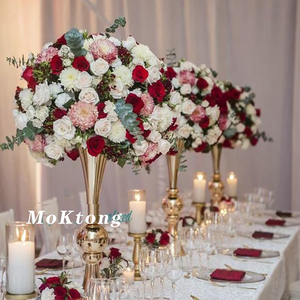 Hoa Hồng Lớn Mô Phỏng Màu Đỏ Tía Bàn Đám Cưới Trung Tâm Giáng Sinh Ban Công Trang Trí Nội Thất Hoa Bóng - Product Image 5