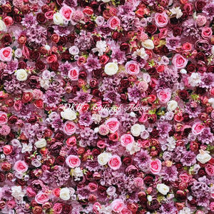 DKB 5d Artificial 8ft X 8ft Hot pink <b>Flower</b> <b>Wall</b> Roll Zipper <b>Panel</b> Backdrop - Product Image 5
