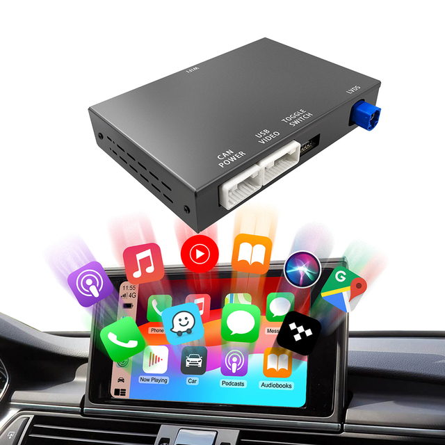 Rhythm Decoder Ai Box Wireless Carplay Adapter Audio Player Multimedia Video Interface for Apple Carplay Android AUDI Carplay