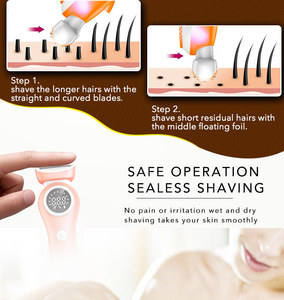 Depiladora Corporal Eléctrica Inalámbrica para Mujer, Recortadora de Bikini sin Dolor, Afeitadora de Piernas y Zona Íntima para Viajes, Depiladora Facial Reemplazable para Dama - Product Image 5