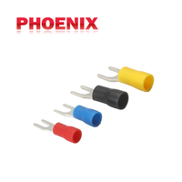 Connecteur de câble de type fourche/patin isolé à sertir à froid en laiton de haute qualité, multicolore (rouge, bleu, jaune, noir)