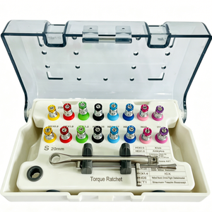Kit de prothèse implantaire universel 16 en 1, jeu de tournevis dentaires avec clé dynamométrique manuelle pour la pose <span class=keywords><strong>d</strong></span>'implants chirurgicaux - Product Image 1
