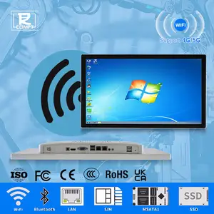 Panel PC industri Monitor sentuh kapasitif layar tahan air IP65 pemasangan dinding Tablet industri