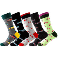 Chaussettes fantaisie pour hommes, colorées, à motif de fruits et d'animaux, amusantes, avec logo personnalisé, anti-fongiques, pour le sport, avec grip, pour le football