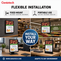Layar Digital Signage E Ink Spectra 6 Warna 13,3 Inci WiFi 4G Manajemen Cloud Periklanan Ritel Dukungan OEM Daya Rendah