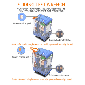 Có thể tùy chỉnh 8Pin RYER2N-A24L 10A/250VAC rơle điện bảo vệ thu nhỏ dẫn tiếp sức đa mục đích tự động sử dụng chung kín PCB - Product Image 5