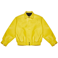 Veste de baseball en cuir PU personnalisée avec logo brodé lourd grande taille pour hommes