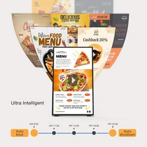 Canlarriz - Pantalla Digital HD de 18.5 Pulgadas para Menús de Tiendas y Restaurantes, 700 Nits de Brillo Ultra Alto, <span class=keywords><strong>Editor</strong></span> de Contenido Web Gratuito, Android - Product Image 4