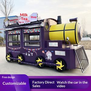 Chariot de restauration mobile pour sites touristiques, chariot de vente allongé, chariot pour boissons froides, thé au lait, stand de marché nocturne, entreprise - Product Image 5